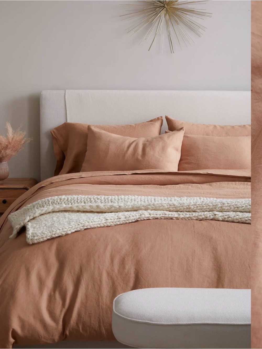 QUINCE NWOT European Linen Duvet Cover Set King - Desert Sunset - Sold Out